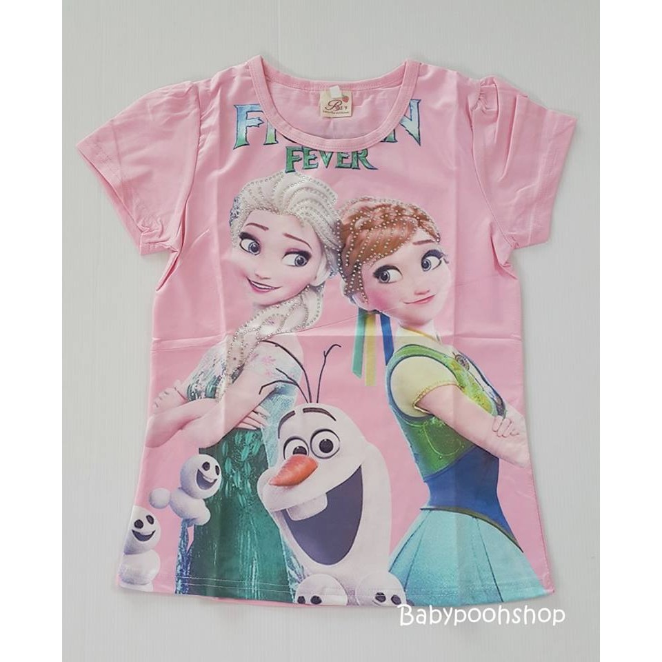 Áo thun in hoa hồng Frozen Fever