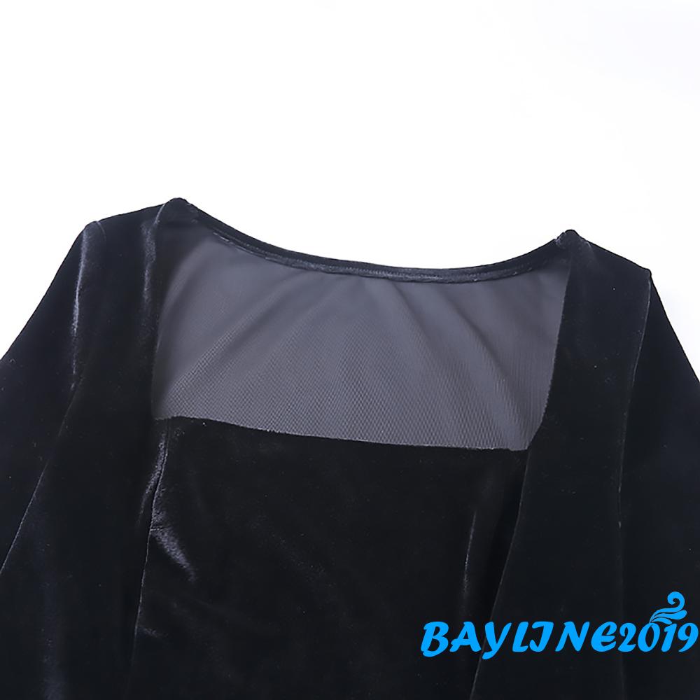 Đầm Body Nữ Dài Tay Màu Trơn Thời Trang