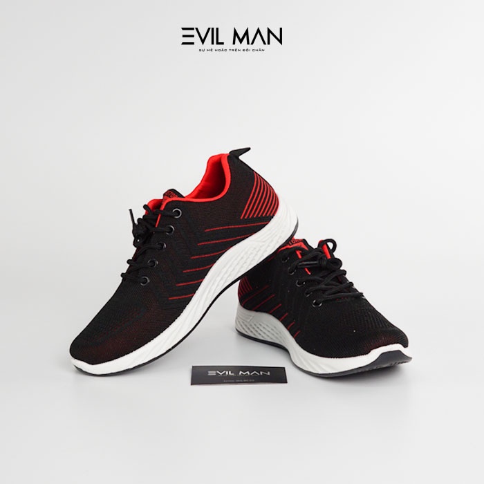 Giày Sneaker Nam, Giày Thể Thao Nam EVIL SPORT Màu Đỏ Đen Rẻ Đẹp - ESRDRED