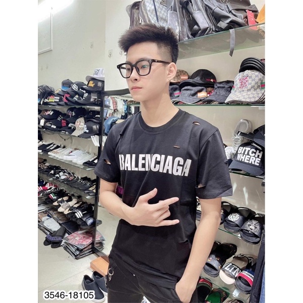 [ ẢNH THẬT MẪU MẶC ] Áo Balenciaga rách-Áo thời trang nam HOT 2021 | BigBuy360 - bigbuy360.vn