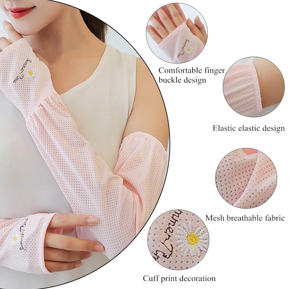Găng Tay Chống Nắng LAYOR1 Bằng Lụa Lạnh Phối Lưới Thoáng Khí Thời Trang Mùa