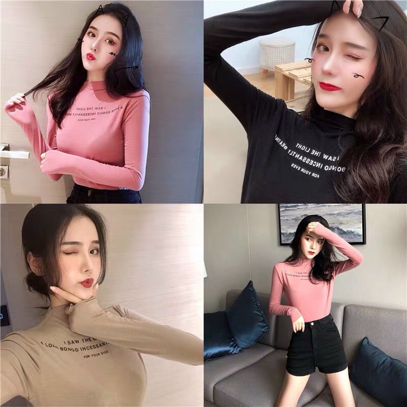 áo len gân tay dài cổ giọt nước ắm áp TTSA0878