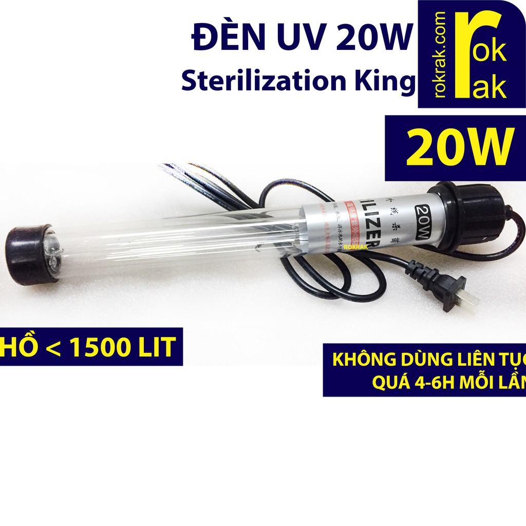 GIÁ SỈ-Đèn UV 20W Sterilization King cho hồ cá dưới 1500 Lit