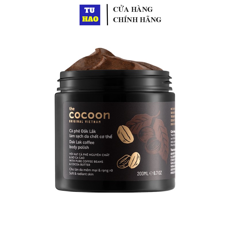 Tẩy da chết Cocoon cà phê Đắk lắk làm sạch da chết 200ml - Từ Hảo