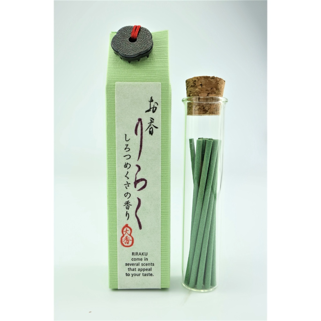 Nhang thơm Riraku White Clover cỏ ba lá, Thanh hương Nhật Bản thư giãn Nippon Kodo