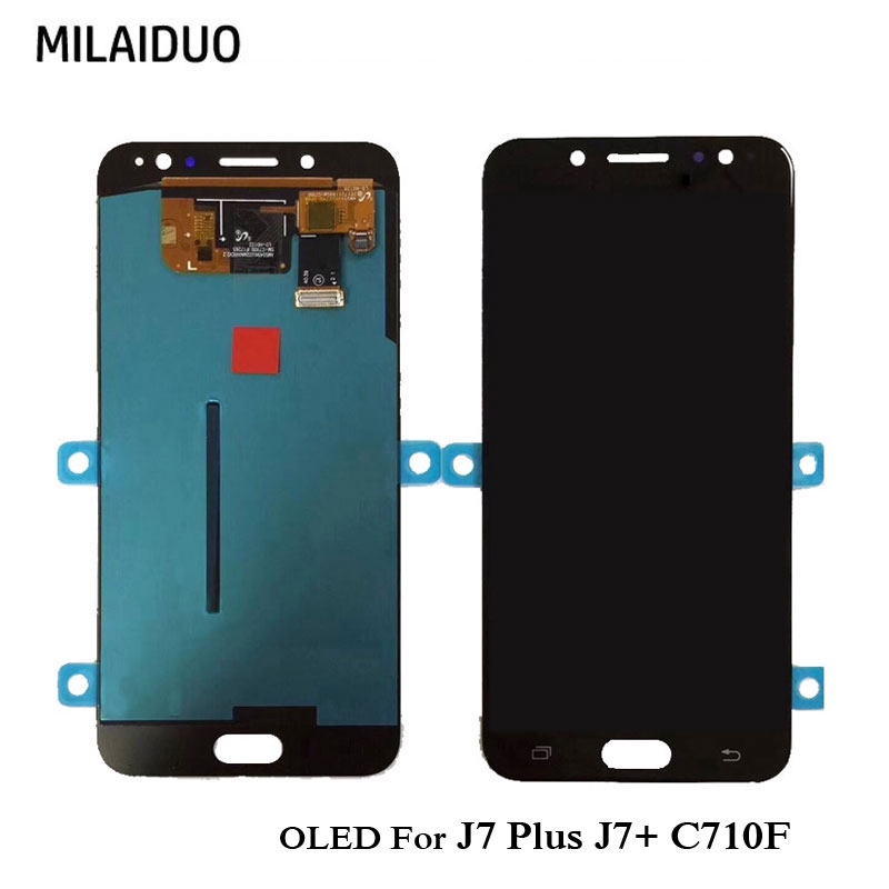 Màn Hình Cảm Ứng Lcd Cho Samsung Galaxy J7 Plus J7 + C8 Sm-C710 C7100 C710F / Ds