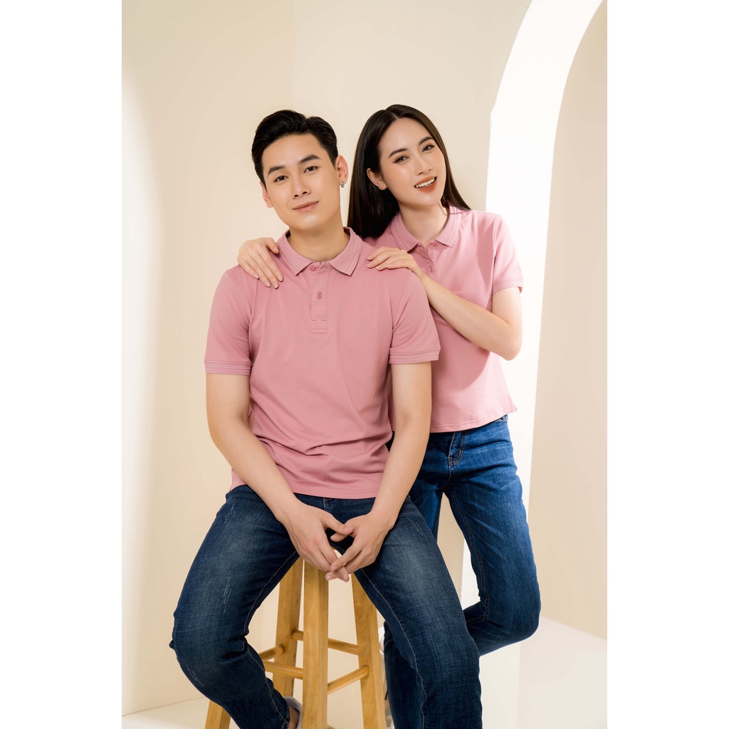 Áo polo đôi nam nữ Tezo  basic, vải cotton thoáng mát, áo thun có cổ lịch sự, chuẩn form 2107ADCT18