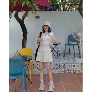Set pull sát nách + short kaki ngố