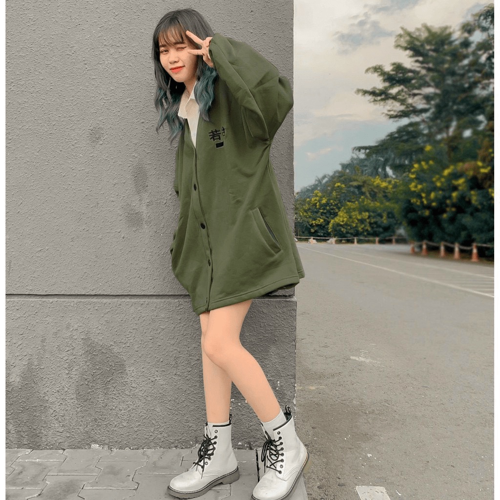 Áo Khoác Nỉ Cadigan Dầy Dặn in Chữ Hàn Quốc Phối Màu Cực Đẹp Hot Trend TP [NewUnisex]