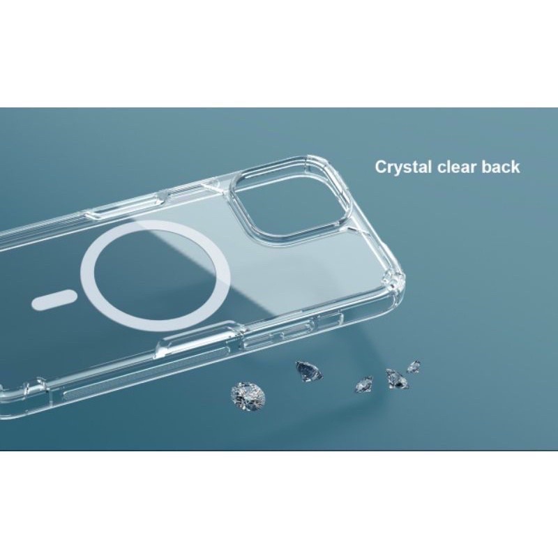 Ốp lưng Nillkin trong suốt chính hãng hỗ trợ sạc không dây iPhone 14, 15 Pro Max, 13, 13 Pro, 13 Pro Max Full Box