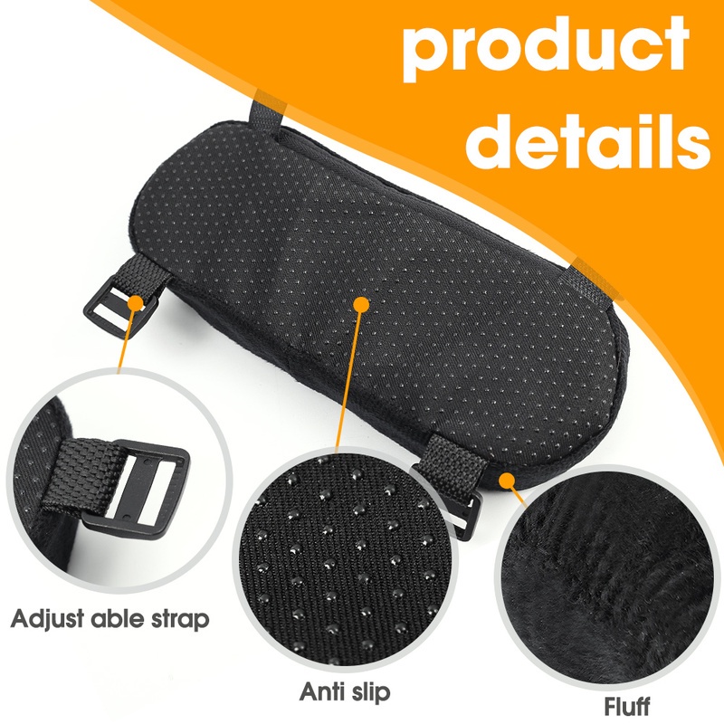 1 Gối Đệm Khuỷu Tay Bằng Cao Su Non Màu Đen Thoải Mái Cho Ghế Văn Phòng/Nhà Ở