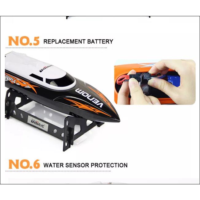Thuyền Xuồng Cao Tốc 4CH Race Power 2.4G Thuyền Điều Khiển Từ Xa  Đồ Chơi Tự Động Điều Chỉnh RC