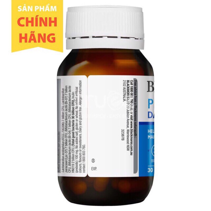 Men vi sinh Blackmores Probiotic+ Daily Health hộp 30 viên - Hàng Úc