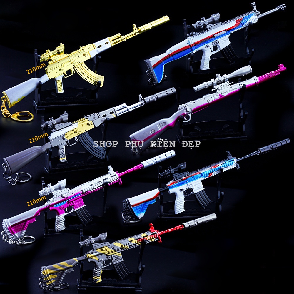 Mô hình trưng bày PUBG skin dài 15 -&gt; 22cm
