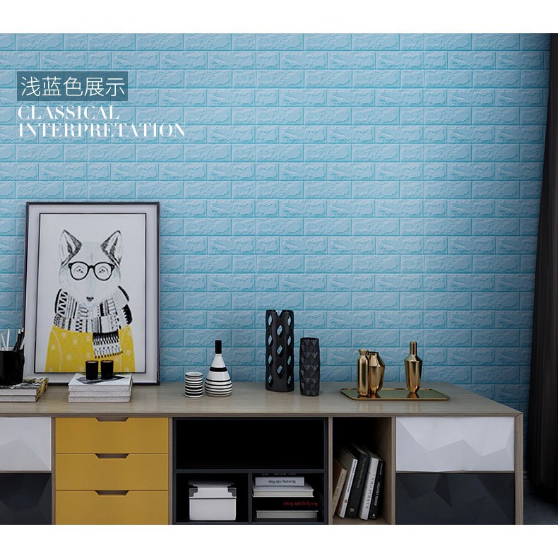 Miếng Dán Tường Bằng Xốp Họa Tiết Gạch 3d Chống Thấm Nước