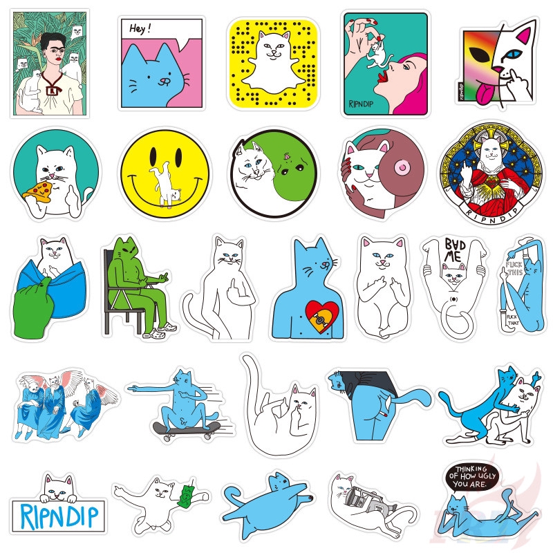 ❉ RipNDip Series 02 Arts Series Stickers ❉ 50Pcs/Set Luggage Laptop Skateboard Doodle Stickers