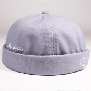 Melon leather hat Embroidered Cap Styling cap Thin section Maple leaf shape beanie Hat