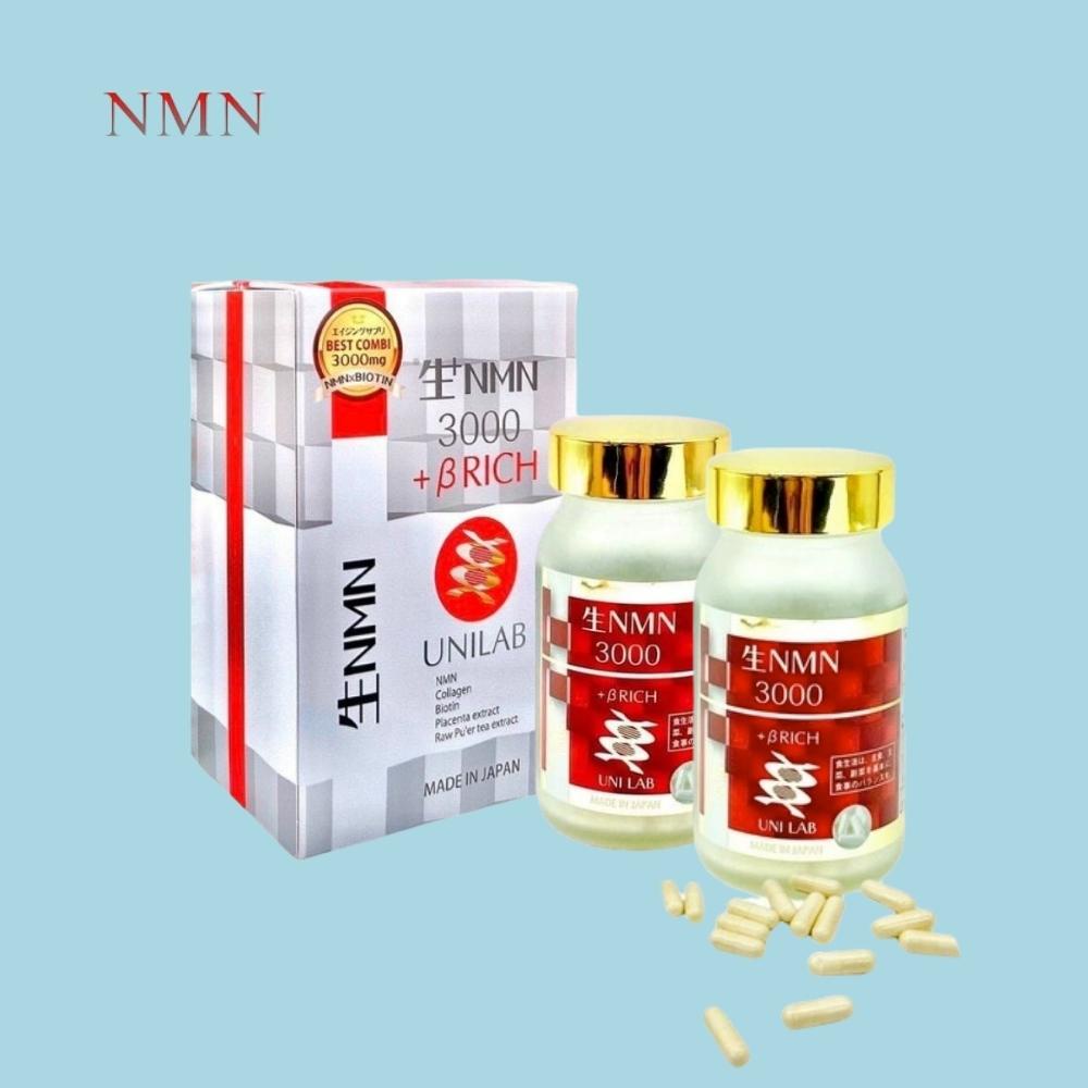 Viên Uống NMN Biotin 3000-Brich Unilab Nhật Bản Chính Hãng- Hộp 60 Viên