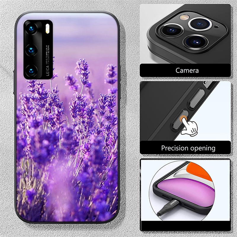 Ốp Điện Thoại Họa Tiết Bông Hoa Màu Tím CA38 Cho Samsung Galaxy M02 A02 A03S A6 A7 A8 A9 A10 A10S Plus