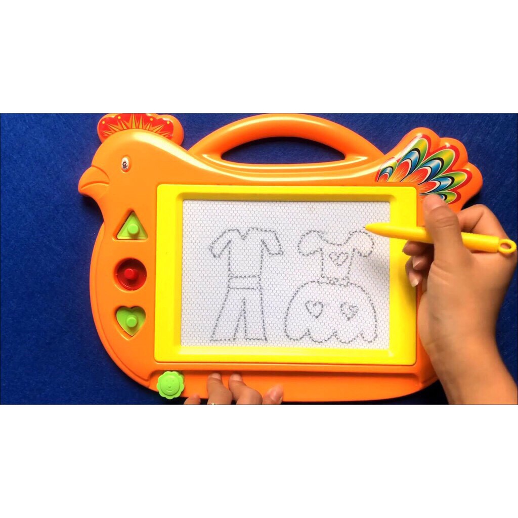 Bảng Xóa Thông Minh Bằng Nhựa Hình Con Gà Cho Bé Tập Viết