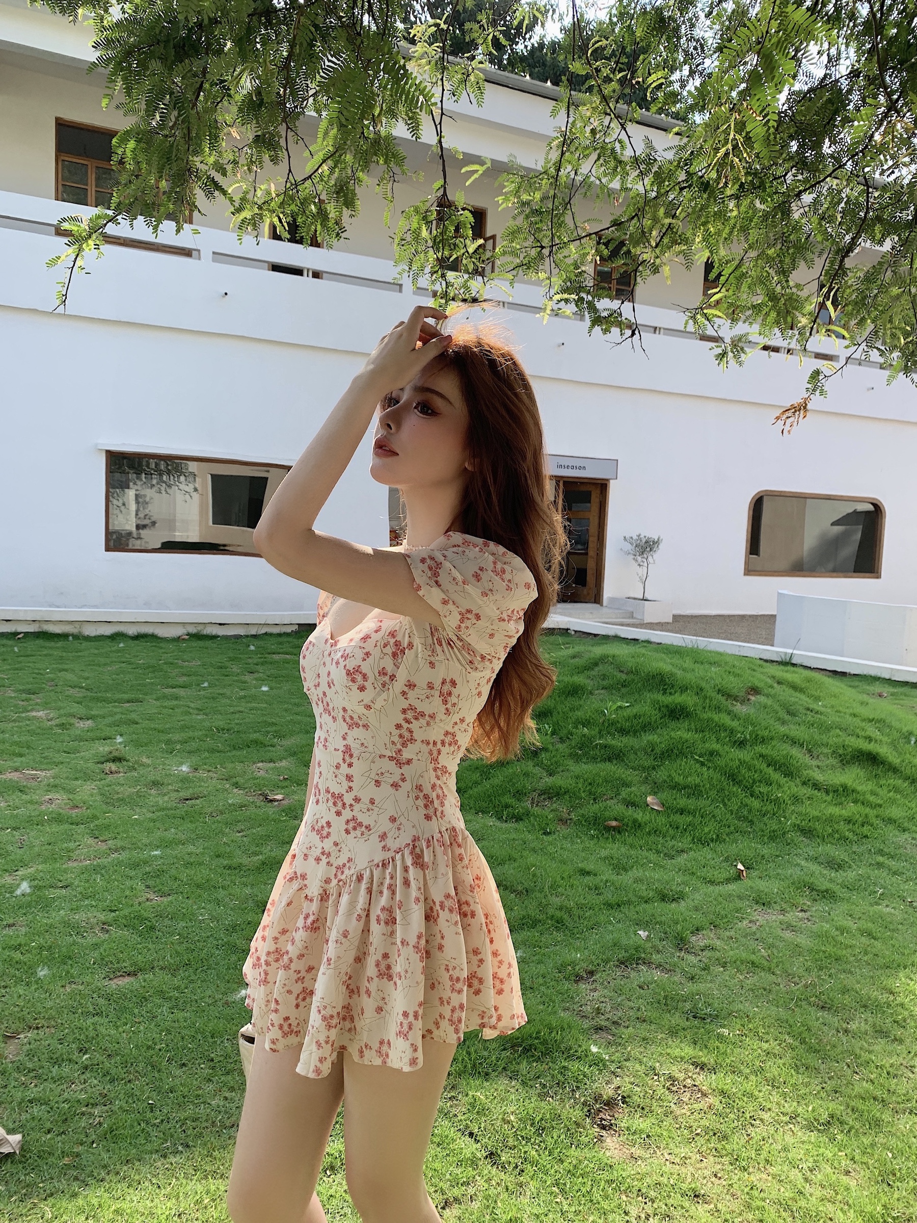 Đầm Nữ Ngắn Tay Cổ Tròn Eo Cao Thời Trang Pháp 2021years | BigBuy360 - bigbuy360.vn