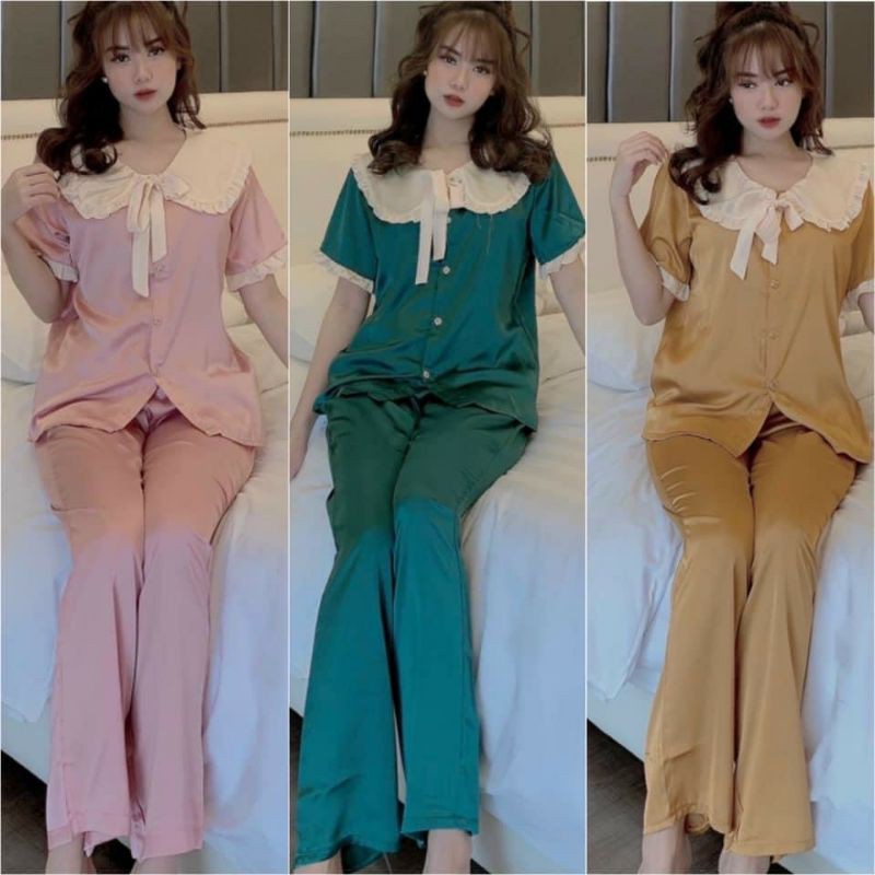 PIJAMA ĐỒ BỘ CAO CẤP CHẤT LỤA LATIN CỰC XỊN MẪU THIẾT KẾ TIỂU THƯ ĐỘC QUYỀN - SHOP DƯƠNG XUÂN