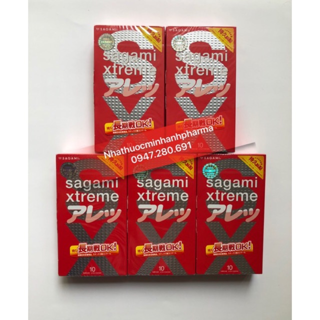 Bao cao su sagami xtreme đỏ white ( hộp 10 cái )