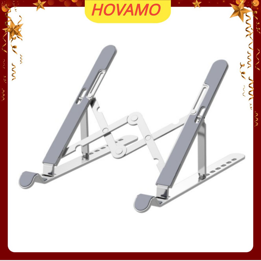 Giá Đỡ Laptop Nhôm Gấp Gọn Tản Nhiệt Macbook 15 6 inch, 17 inch, 14 inch Để Bàn Cao Cấp Có Thể Điều Chỉnh Độ Cao