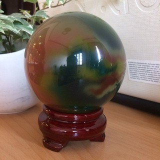 QUẢ CẦU PHONG THỦY ĐÁ MẮT MÈO NGŨ SẮC