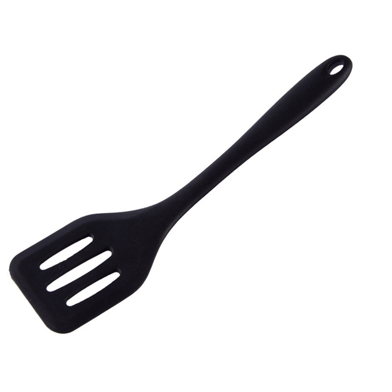 Xẻng nấu ăn bằng silicone chống dính có rãnh tay cầm nhỏ