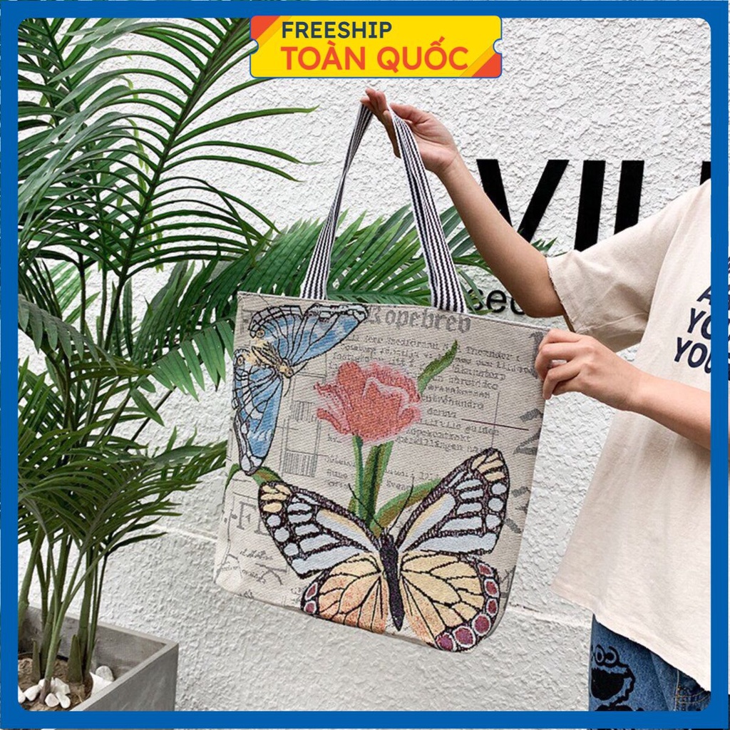 PVN17627 Túi vải canvas đeo vai cỡ lớn phong cách hàn quốc T2 .