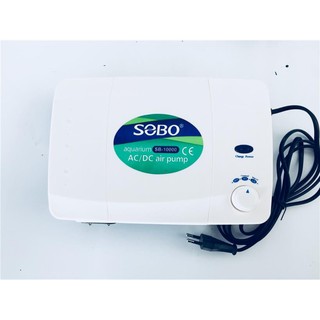 Máy Sủi Oxy TÍCH ĐIỆN 2 vòi SOBO SB-10000 cho hồ cá( Tặng kèm dây oxi và viên sủi oxi)