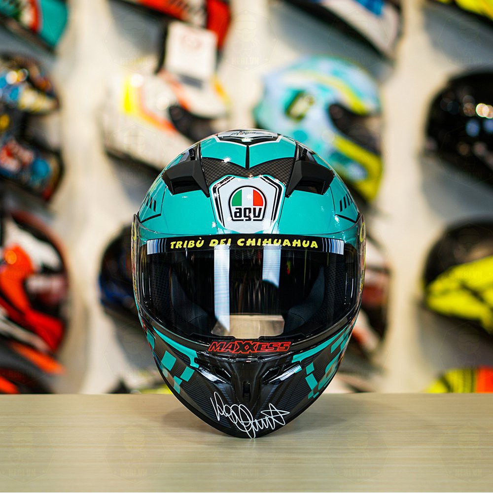 Tem AGV Myth V2 Xanh Ngọc Cho Mũ Fullface, Mũ Yohe 978, Mũ ROC01