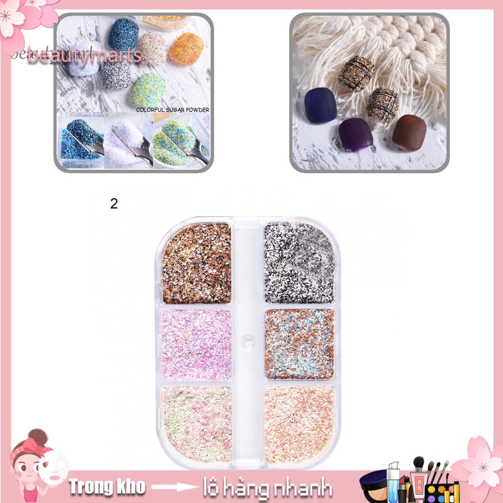[Hàng mới về] Bột nhiều màu sắc dễ thương trang trí móng nghệ thuật thời trang