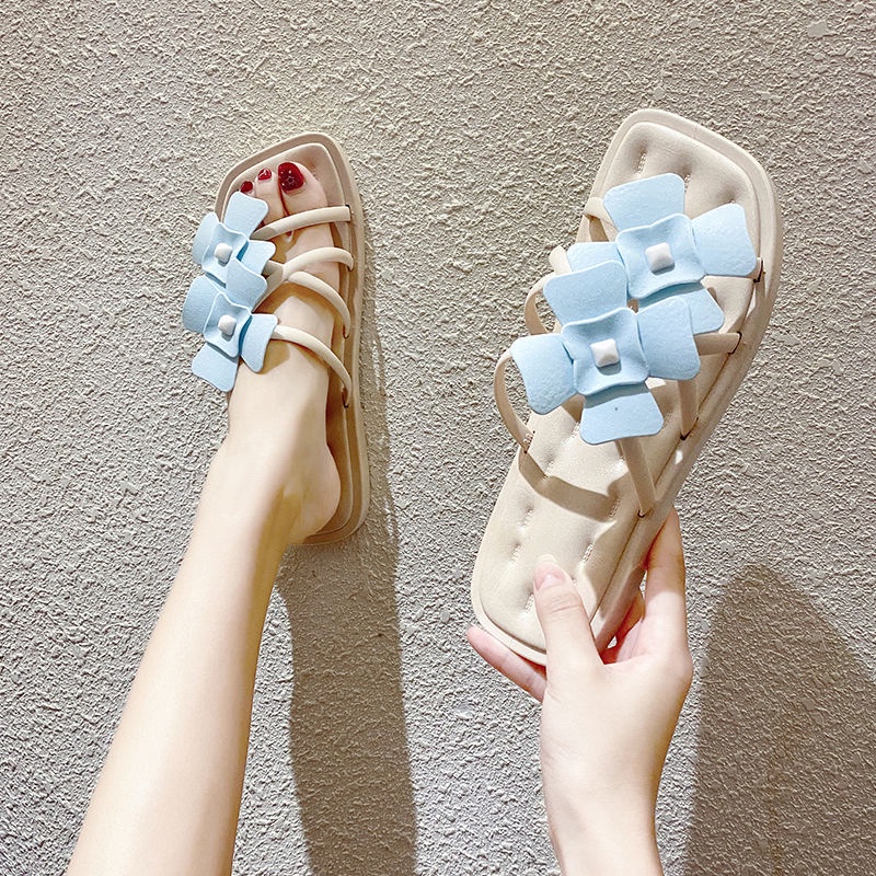 Dép Sandal Đế Bằng Thời Trang Mùa Hè Hàn Quốc 2022 Cho Nữ