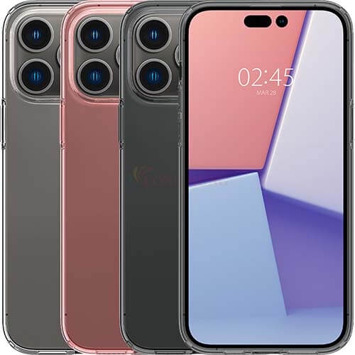 Ốp lưng chống sốc hỗ trợ sạc không dây Spigen Liquid Crystal iP 14 Pro Max/14 Pro/14 Plus/14 - Hàng chính hãng