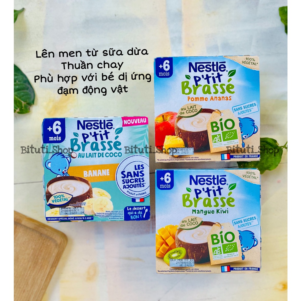 Sữa chua dừa Nestle cho bé dị ứng đạm bò từ 6 tháng  - Bituti Shop