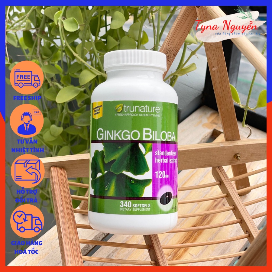 Viên Uống Bổ Não Trunature Ginkgo Biloba 340V - Mỹ