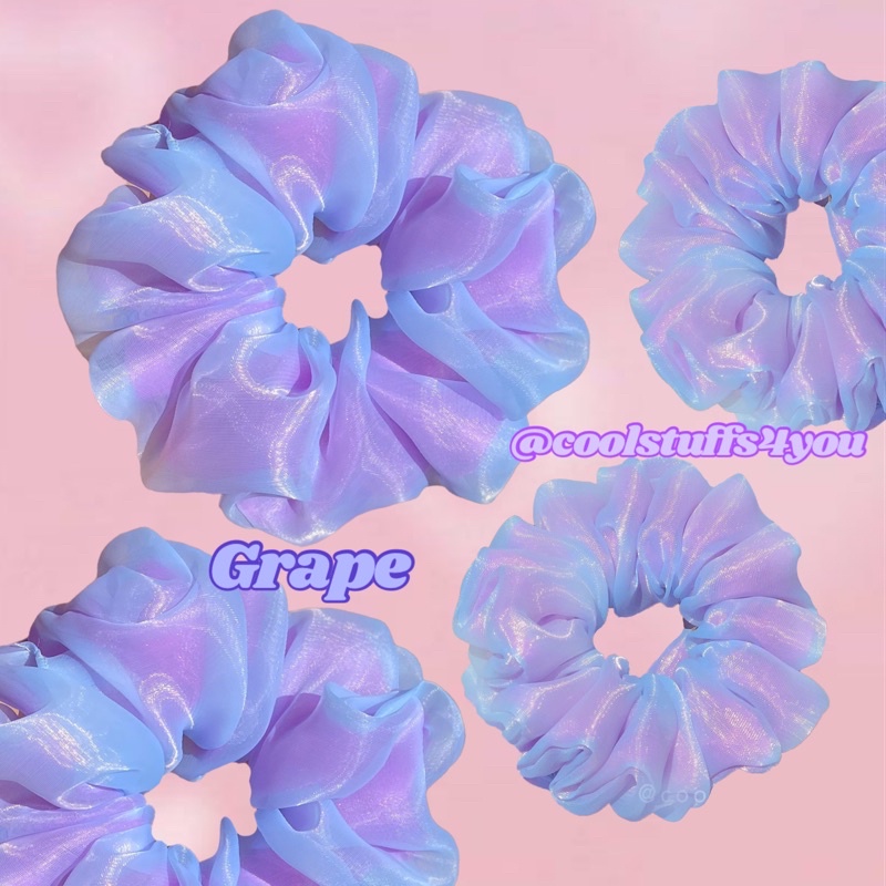 Đồ buộc tóc voan phồng 2 lớp thiết kế Grape  size thường
