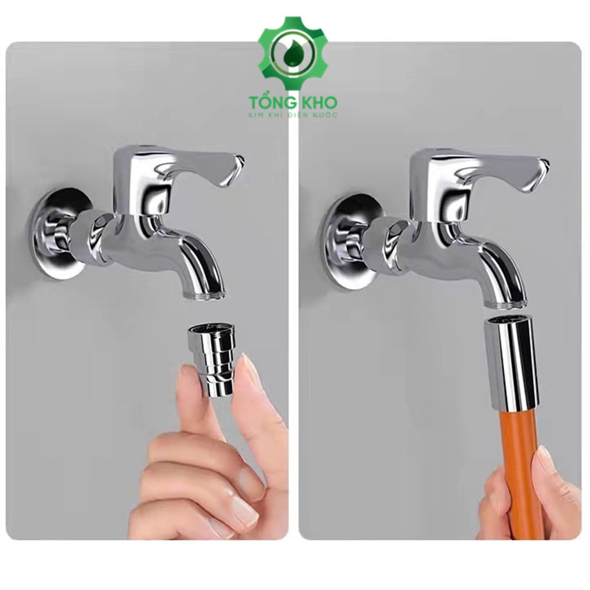 Ống nối dài vòi nước,ống nối dài vòi nước phi 21mm linh hoạt có thể quay 720° theo mọi hướng- Tổng kho kim khí điện nước