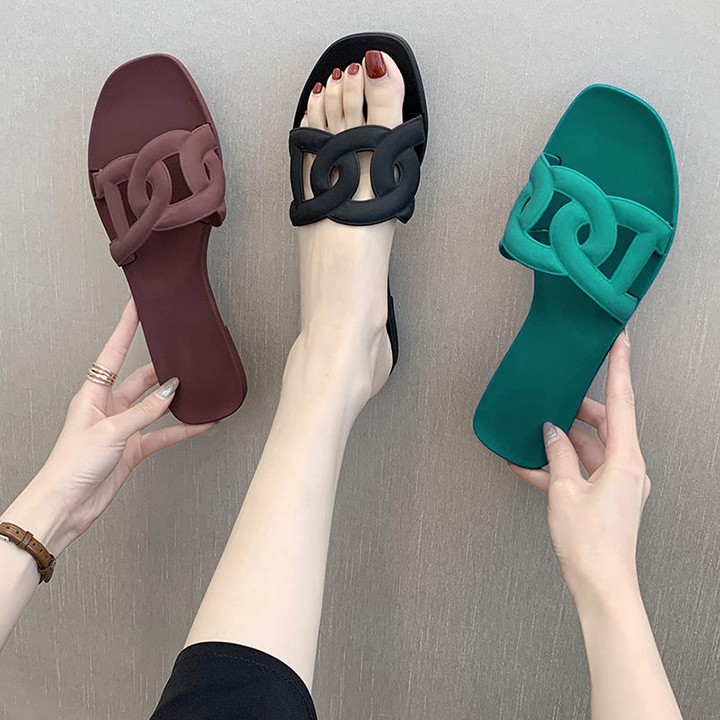 Dép Lê Nữ Quai Ngang Thời Trang Nhựa H Xoắn Dẻo Đẹp siêu bền Giá Rẻ shop19k