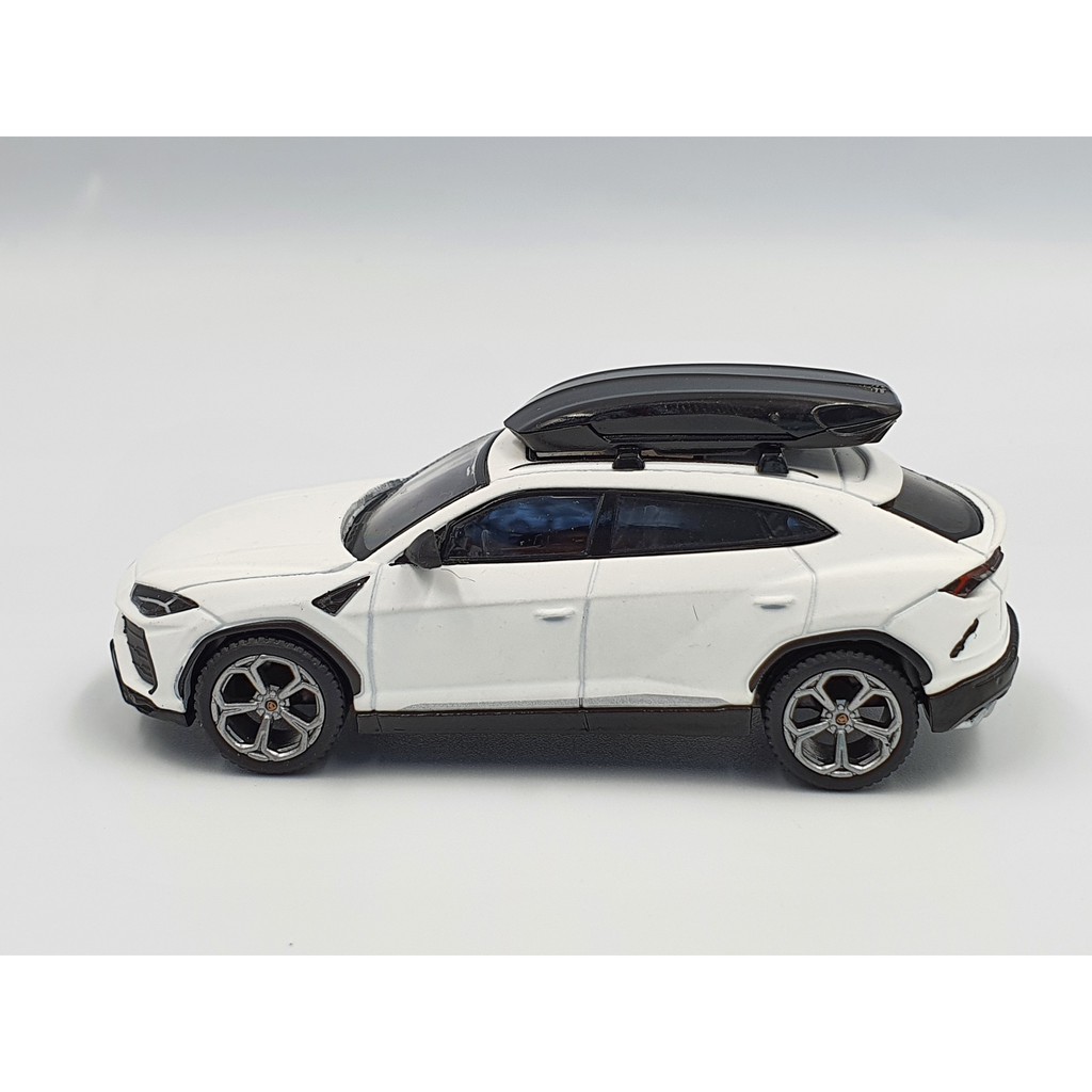 Xe Mô Hình Lamborghini Urus Bianco Monocerus Matt W/ Roof Box LHD Tỉ lệ 1:64 Hãng sản xuất Mini GT (Trắng Nhám)