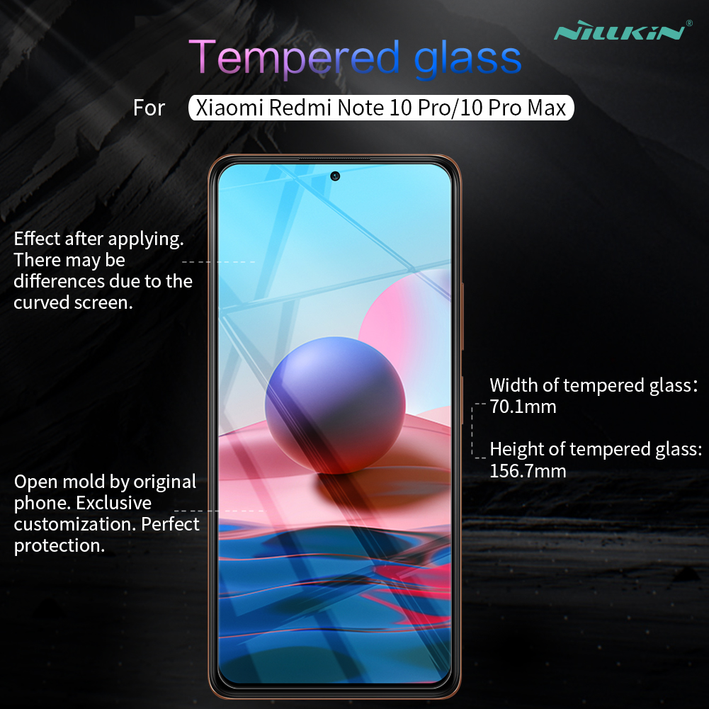 Kính Cường Lực Nillkin 2.5d H+ Pro Cho Xiaomi Redmi Note 10 Pro / Redmi Note 10 Pro Max Dày 0.2mm 9h