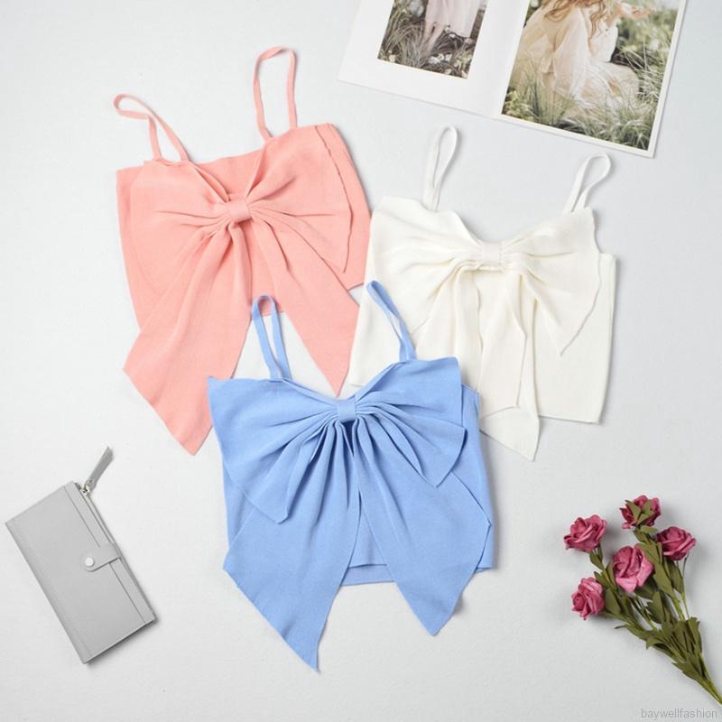 Áo Hai Dây Phối Nơ Xinh Xắn Dành Cho Nữ áo nữ dây | BigBuy360 - bigbuy360.vn