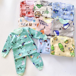 Bộ nỉ bông cổ chui cho bé