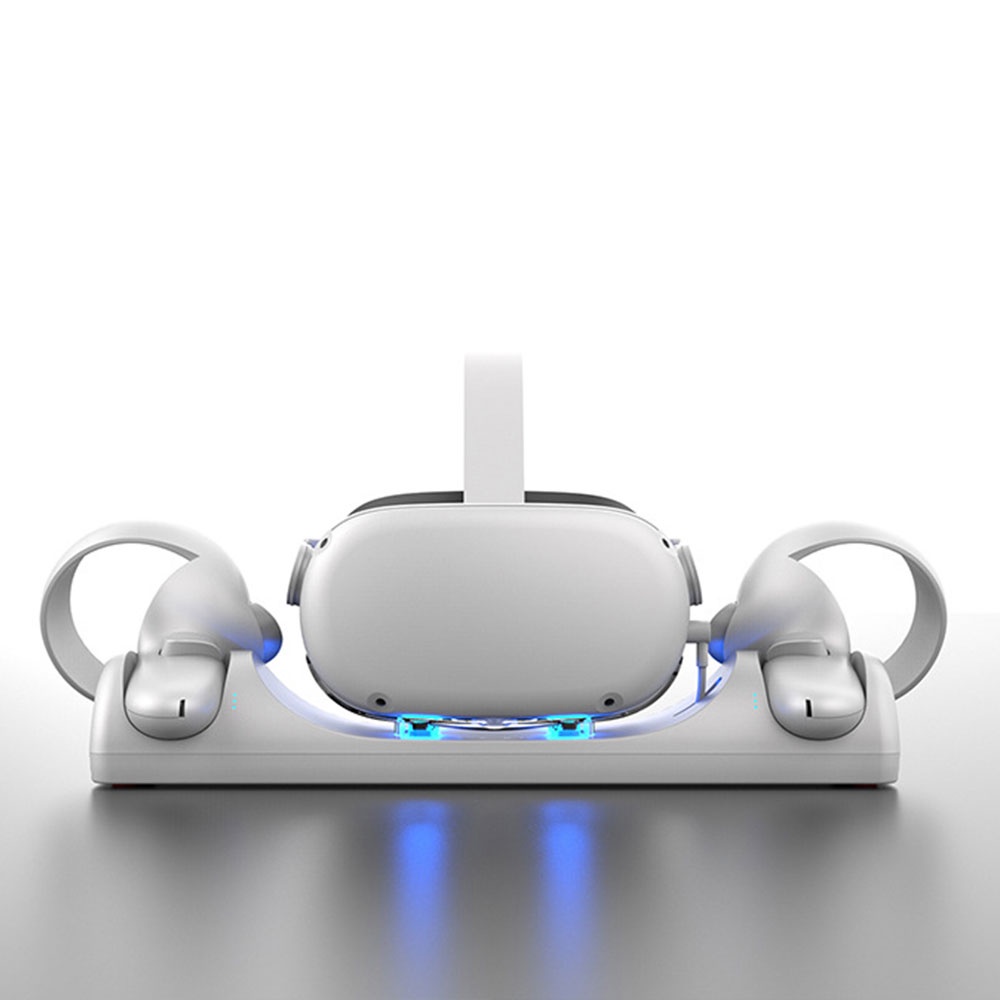 Đế Sạc Đứng Cho Kính Thực Tế Ảo Oculus Quest 2 VR Kèm Pin 2x1800mAh Cho Meta Quest 2