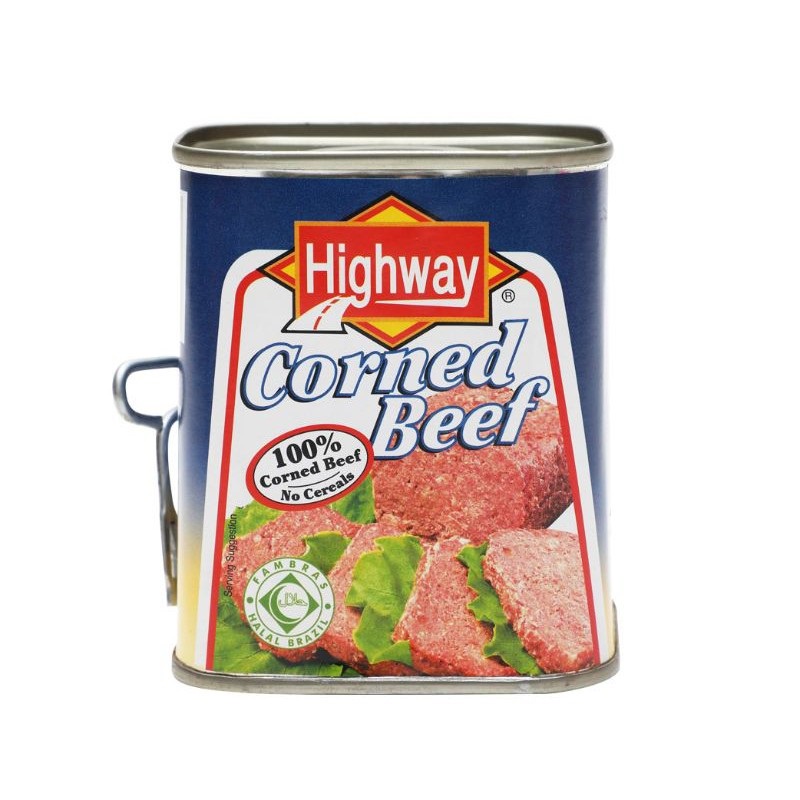 Thịt Bắp Bò Hầm Đóng Hộp Highway Corned Beef, Hộp 340g