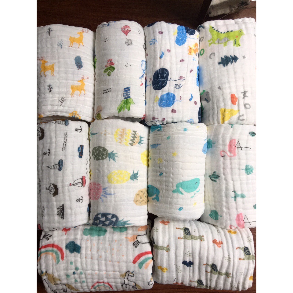 Chăn xô tắm 6 lớp nhăn xuất nhật