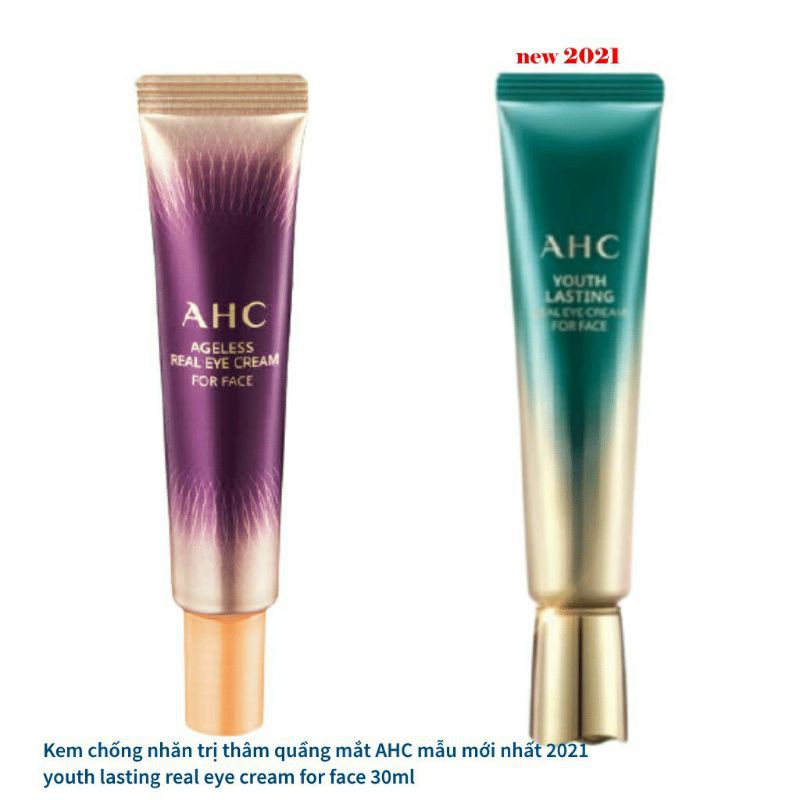 Kem mắt AHC Youth Lasting Real Eye Cream For Face 30ml dưỡng ẩm,chống nhăn và giảm thâm quầng mắt,chống lão hóa,làm sáng