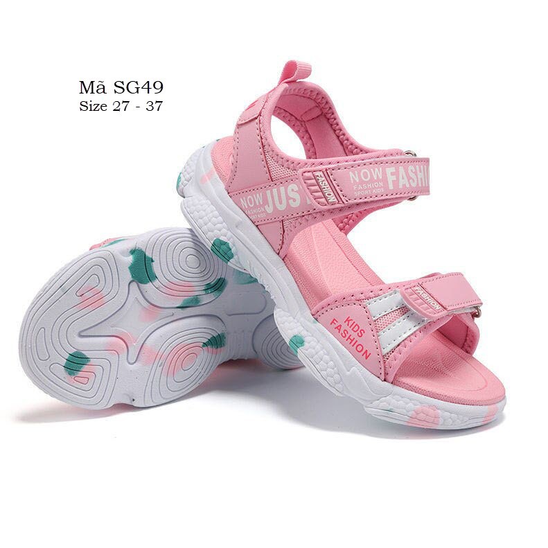 Giày sandal nữ đi học LIMIBABY siêu nhẹ quai ngang thể thao năng động cá tính phù hợp cho trẻ em gái 3 đến 12 tuổi SG49